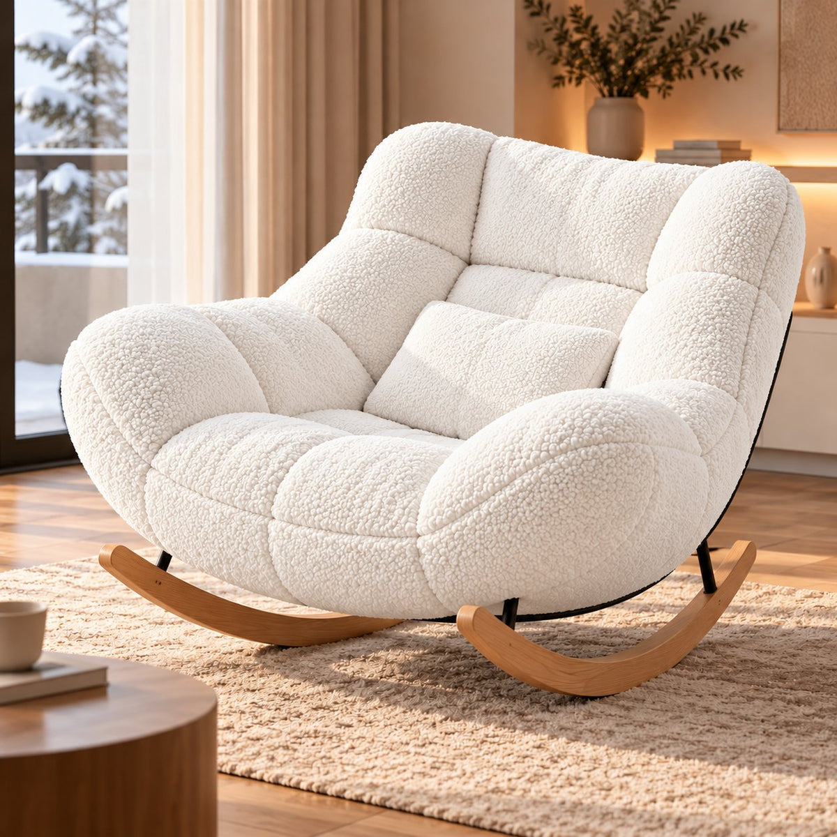 Velour Rocker Lounge Chair