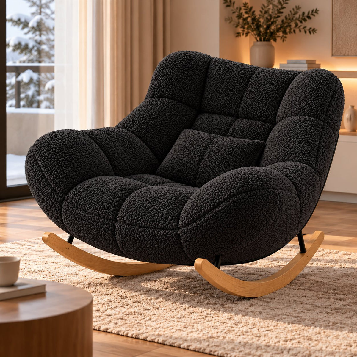 Velour Rocker Lounge Chair