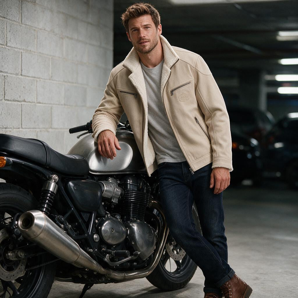 Giacca Sherpa Biker Invernale