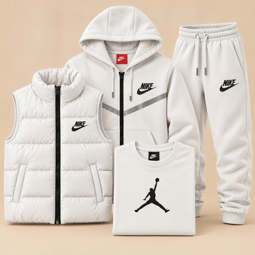 Monochrome Fleece Four-Piece Set